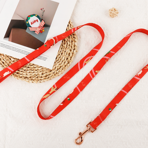 Surtido lindo patrón Navidad perro Bandanas cuello plomo bufanda conjunto fabricante mascota moda perro Correa Collar - Product Image 5