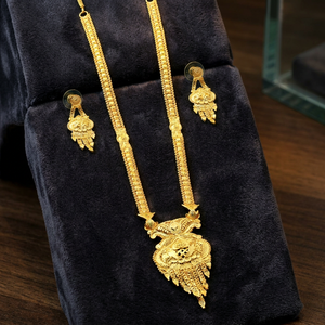 Wholesale Fashion 14K 18K 24K Micro Gold <b>Long</b> Jewelry Set, Traditional <b>Long</b> Jewelry Set, Brass Micro Gold Forming <b>Long</b> <b>Necklaces</b> - Product Image 3
