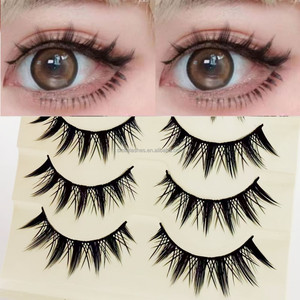 Pestañas Postizas <span class=keywords><strong>de</strong></span> Pelo Sintético 2026 New Little Devil Cos, Tallos Rígidos, Gruesas para la Parte Superior del Ojo, 5 Pares, Naturales, Estilo Lolita, Caja Leim - Product Image 5