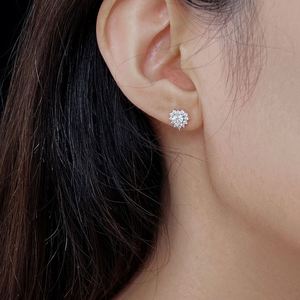 Pendientes de Plata de Ley S925 con Baño de Plata Dylam, Joyería Fina de Moda, Forma de Corazón, Circonita Cúbica 5A, para Uso Diario - Product Image 3