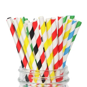 Disposable <b>Paper</b> Straws Mixed Colors <b>Biodegradable</b> Kraft <b>Paper</b> Straight Pipe Party Use - Product Image 1