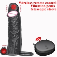 Préservatifs vibrants en cristal pour hommes, préservatifs réutilisables pour hommes, gode vibrant, anneau pénien, manchon, boutique de sexe pour adultes