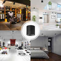Noir blanc 7W 12W 15W salon plafonnier COB LED 360 degrés rotatif monté en Surface LED Downlight plafonnier Spot