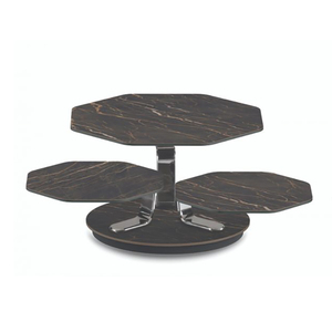 <span class=keywords><strong>Mesa</strong></span> de centro nórdica Simple para sala de estar, combinación <span class=keywords><strong>alta</strong></span> y baja, losa de roca de piedra anidada, <span class=keywords><strong>mesa</strong></span> de centro poligonal <span class=keywords><strong>gris</strong></span> ahumado - Product Image 4