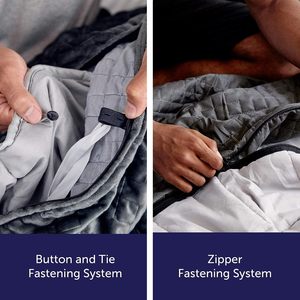 Couvertures Gravity <span class=keywords><strong>Couverture</strong></span> lestée en coton pour adultes avec housse de couette en microfibre amovible lavable - Product Image 5