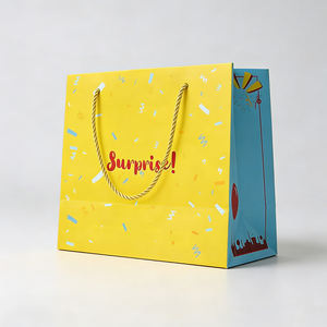 Bolsas de Papel Reciclables con Asa, Impresas Personalizadas, para Regalos, Compras, Boutique, Fiestas de Bebés - Product Image 1