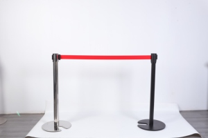 Poteau de signalisation en U avec base en fonte et poteau en acier inoxydable pour le contrôle des foules et <span class=keywords><strong>la</strong></span> gestion des files d'attente - Product Image 5