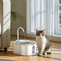 Distributeur d'eau pour chien en acier inoxydable Charge Filtre de circulation automatique Écologique Durable Étanche Solide Grande capacité