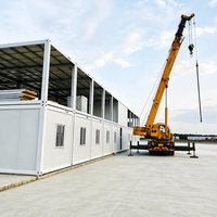Bâtiment de bureau préfabriqué en acier à deux étages, modulaire empilable, en kit, pour camp de chantier