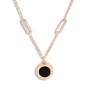 Collar de Oro Rosa con Números Romanos de Madreperla de 12 mm, Cadena para Suéter para Mujer, Regalo para Uso Diario - Product Image 5