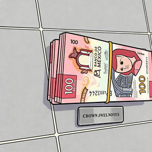 CROWN JWEL Billetes de <span class=keywords><strong>Pesos</strong></span> Mexicanos Falsos, Billete Mexicano de <span class=keywords><strong>100</strong></span> <span class=keywords><strong>Pesos</strong></span> Dorado, Dinero de Película de México, Billetes de <span class=keywords><strong>Pesos</strong></span> Mexicanos G5, Dinero de Juguete - Product Image 2