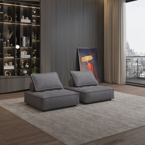 Sofá Modular de lino y algodón moderno directo de fábrica, combinación gratuita en conjunto seccional Beige claro para sala de estar, sofá Modular para llevar - Product Image 3