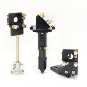 QDLASER Laser Parts E Series Black Co2 Laser Head Set with Laser Mirrors Mount Support