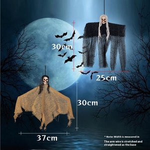 DAMAI Halloween Decorations Hanging Ghost Halloween Hanging Skeleton Ghosts Skeleton Flying Ghost Halloween Animated Props - Product Image 3