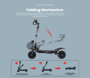 YUME शक्तिशाली foldable वयस्क इलेक्ट्रिक स्कूटर निर्माता 52v 2 पहियों तह स्कूटर बिजली की मोटर साइकिल के साथ हाइड्रोलिक ब्रेक - Product Image 4