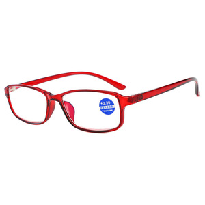 Gafas de lectura TR90 +3.50 con filtro de luz azul para personas mayores, unisex, lentes de PC, montura cuadrilátera, modelo 11744 - Product Image 1