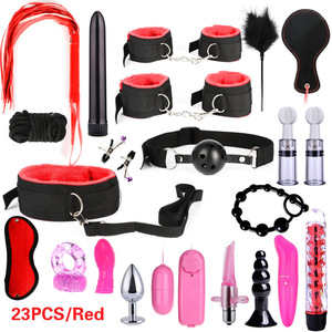 23 pièces produits sexuels accessoires exotiques ensemble de bondage érotique BDSM menottes pinces à tétons fouet corde <span class=keywords><strong>tube</strong></span> bdsm jouets sexuels pour femmes % - Product Image 4