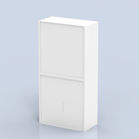 Armoire de rangement en acier laminé à froid à 2 portes, verrouillable, pour usage médical, scolaire, laboratoire, pharmacie, clinique, cabinet dentaire