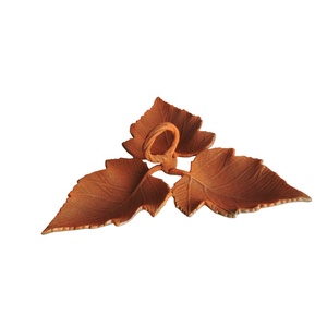 High Quality Orange <b>Aluminium</b> Three-Leaves Serving Tray for Home Restaurant Hotel Decorative Item for Serving Purpose - Product Image 3