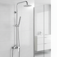 Ensemble de douche mural multifonctionnel Momali avec pommeau thermostatique en laiton et jet doux pour salle de bain