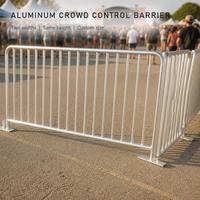 Barrière de contrôle des foules en aluminium en gros d'usine, largeur personnalisée, clôture de sécurité pour événements, concerts et événements sportifs