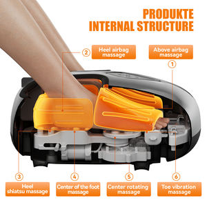 Masajeador de pies eléctrico Shiatsu con calefacción con masaje de amasado Airbag y producto de aplicación corporal de presión de aire vibratorio - Product Image 5