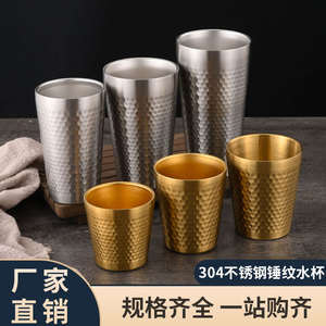 Gobelet isotherme à double paroi en acier inoxydable 304 martelé pour eau, café, thé, et boissons de fête - Product Image 5