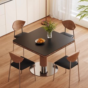 Vuông để tròn Tấm Đá bàn ăn hộ gia đình gỗ rắn Kính thiên văn bàn tròn Bauhaus gấp bàn ăn kết hợp - Product Image 4