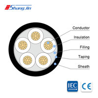 ShangJin YJV-0.6/1kV Niederspannungskabel 4*120mm + 1*70mm XLPE-Isolierung Kupferleiter PVC-Mantel IP67-Schutzklasse 246A