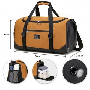 Sac de sport personnalisé pour femme, séparation sec/humide, grande capacité, sacs de voyage, peut transporter des tapis de yoga - Product Image 2