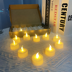 Bougies <span class=keywords><strong>LED</strong></span> sans <span class=keywords><strong>flamme</strong></span>, petites, blanches et colorées, à piles, avec <span class=keywords><strong>flamme</strong></span> <span class=keywords><strong>vacillante</strong></span> jaune pour la décoration de la maison - Product Image 1
