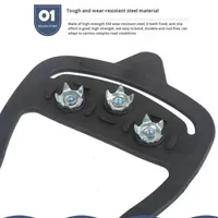 Pointes antidérapantes en alliage non-aluminium pour chaussures, pour la glace et la neige, escalade en extérieur, 1 paire