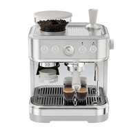 Anbolife - Cafetera Espresso con Bomba ULKA de 15 Bares, Control de Temperatura PID, Portafiltro de 58 mm, Molinillo Integrado de 250 g, OEM ODM