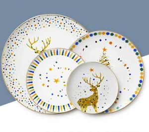 Juego de Platos Navideños de Cerámica, Estilo Navideño, Fabricación China, Platos y Vajilla Navideños para Uso Doméstico y en Restaurantes - Product Image 6