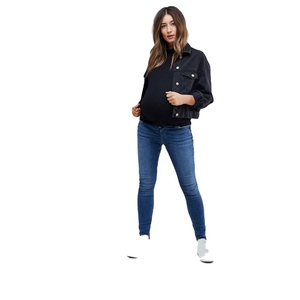 Jeans skinny KY MATERNITY pour femmes, lavage avec ceinture sur le ventre - Product Image 2