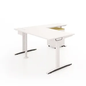 Mesa de pé ajustável em altura, quadro elétrico para pernas, mesa de trabalho com motor duplo, 3 estágios