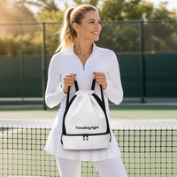 Sac à dos de sport en polyester pour femme et homme, sac de natation et de gym portable avec compartiment à chaussures, poche étanche et bandoulière réglable