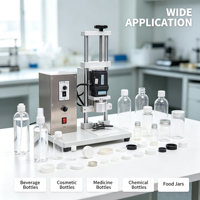 Machine de capsulage semi-automatique de bureau électrique pour bouchons de 10 à 100 mm, pour bouteilles et bocaux en verre ou en plastique