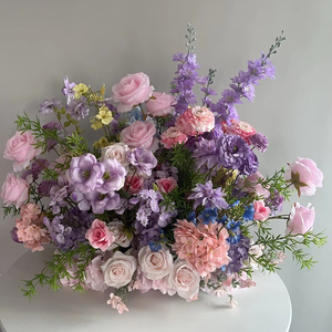 M-FB216 <b>Purple</b> flower ball centerpieces artificial flowers ball luxury rose table flower centerpiece for wedding <b>decorations</b> - Product Image 1