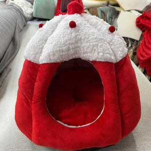 Vente en gros de lits pour chats en peluche douce et chaude de luxe pour l'intérieur, produit pour animaux de compagnie, maison pour petits chiens et chats, maison d'intérieur - Product Image 3