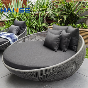 Sofá cama de ratán para exteriores, mueble Seccional de alta calidad, combinación de cojín - Product Image 1