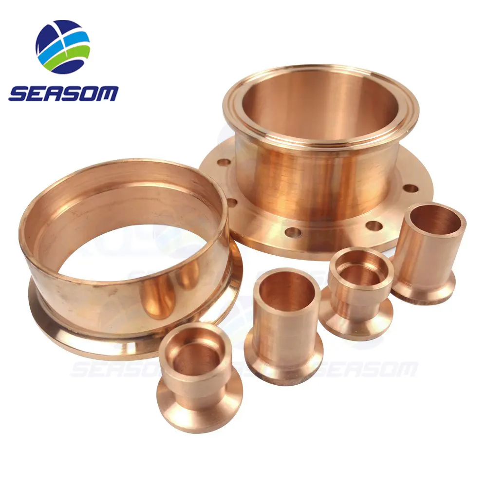 SEASOM 2 3 Inch Nước Hose Brass Đồng Tri Clover Kẹp Ferrule Phụ Kiện