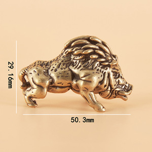Adornos Artesanales Retro de Cobre Puro con Diseño de Jabalí Salvaje - Product Image 4