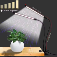 Lampe de culture LED à spectre complet USB, à intensité variable avec minuterie, pour jardin intérieur, hydroponie, serre, germination des graines