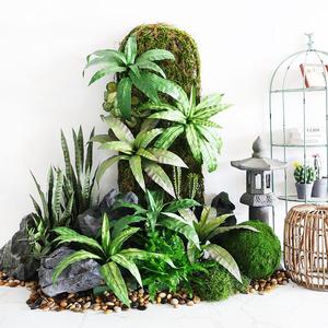 Planta Artificial para Decoración de Exteriores, Adornos de Fondo, Planta Artificial Decorativa para Pared de Oficina, Hoja Artificial - Product Image 3