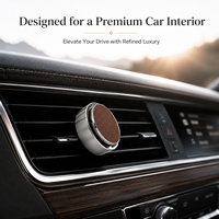 Diffuseur de parfum de luxe pour voiture en alliage de zinc avec clip de ventilation et cuir PU pour l'intérieur de la voiture