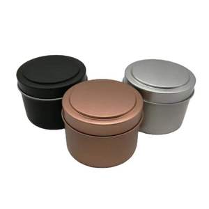 Wholesale round shape metal Tin Box candle tin box 2oz 4oz 6oz 8oz soy wax candles packaging