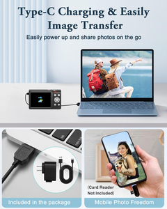 กล้อง 4K 48MP ผลิตหน้าจอขนาดกะทัดรัด กล้องถ่ายรูปแบบพกพา กล้องดิจิตอลแบบพกพา - Product Image 3