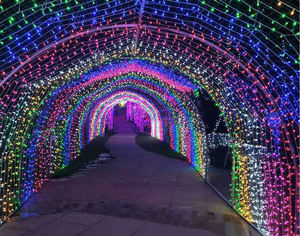 Illuminated <b>Arch</b> Tunnel <b>Christmas</b> <b>Lights</b> Ip65 Aluminum Alloy For Outdoor Garden Pathway Festival Entrance Winter Holiday - Product Image 1