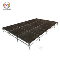 Structure de scène en acier à double couche, capacité de charge de 500 kg, cadre carré, plateforme modulaire pour événements intérieurs et extérieurs
